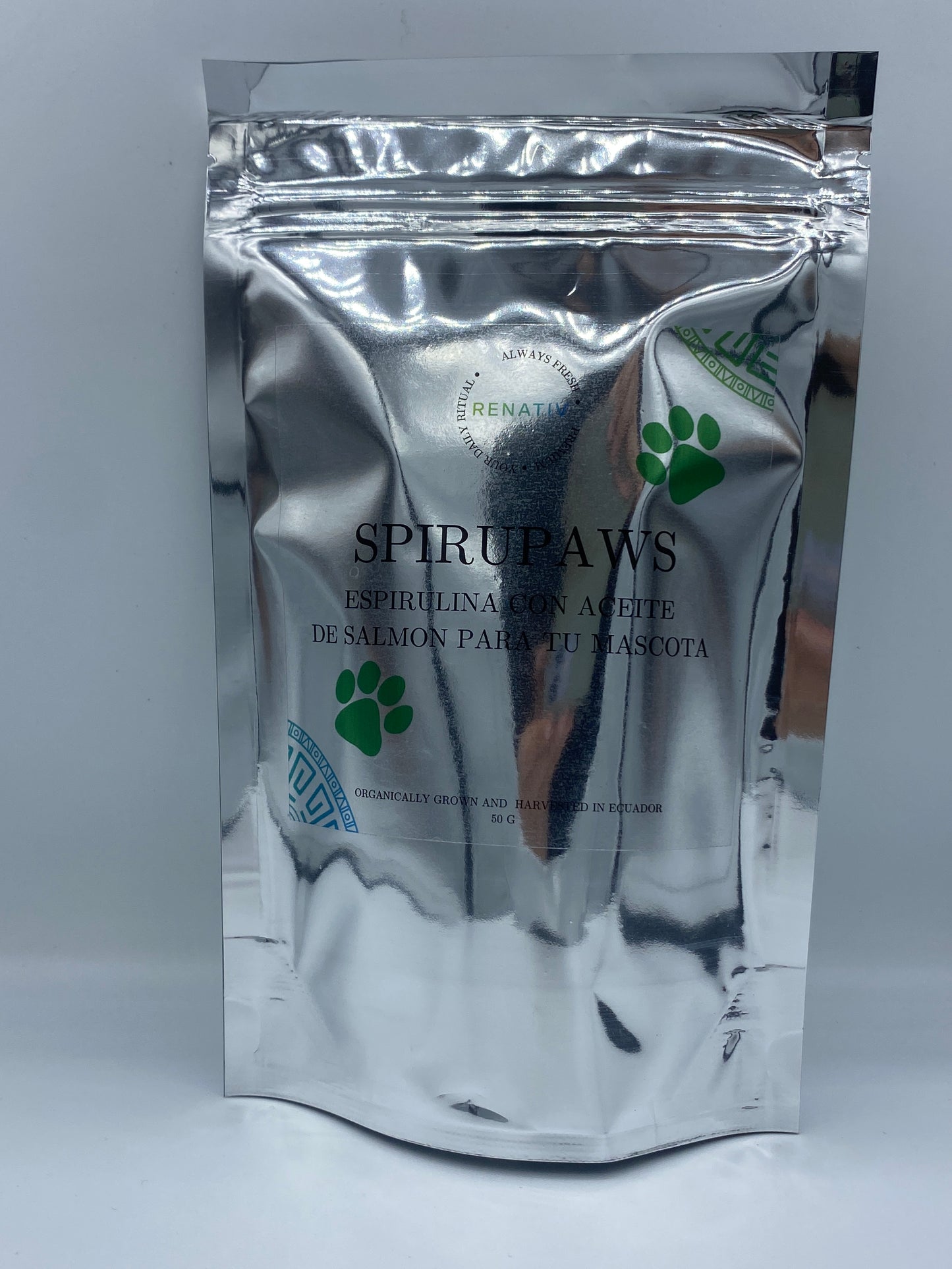 SpiruPaws® — Vitalidad, Pelaje Brillante y Salud Celular para tu Mascota